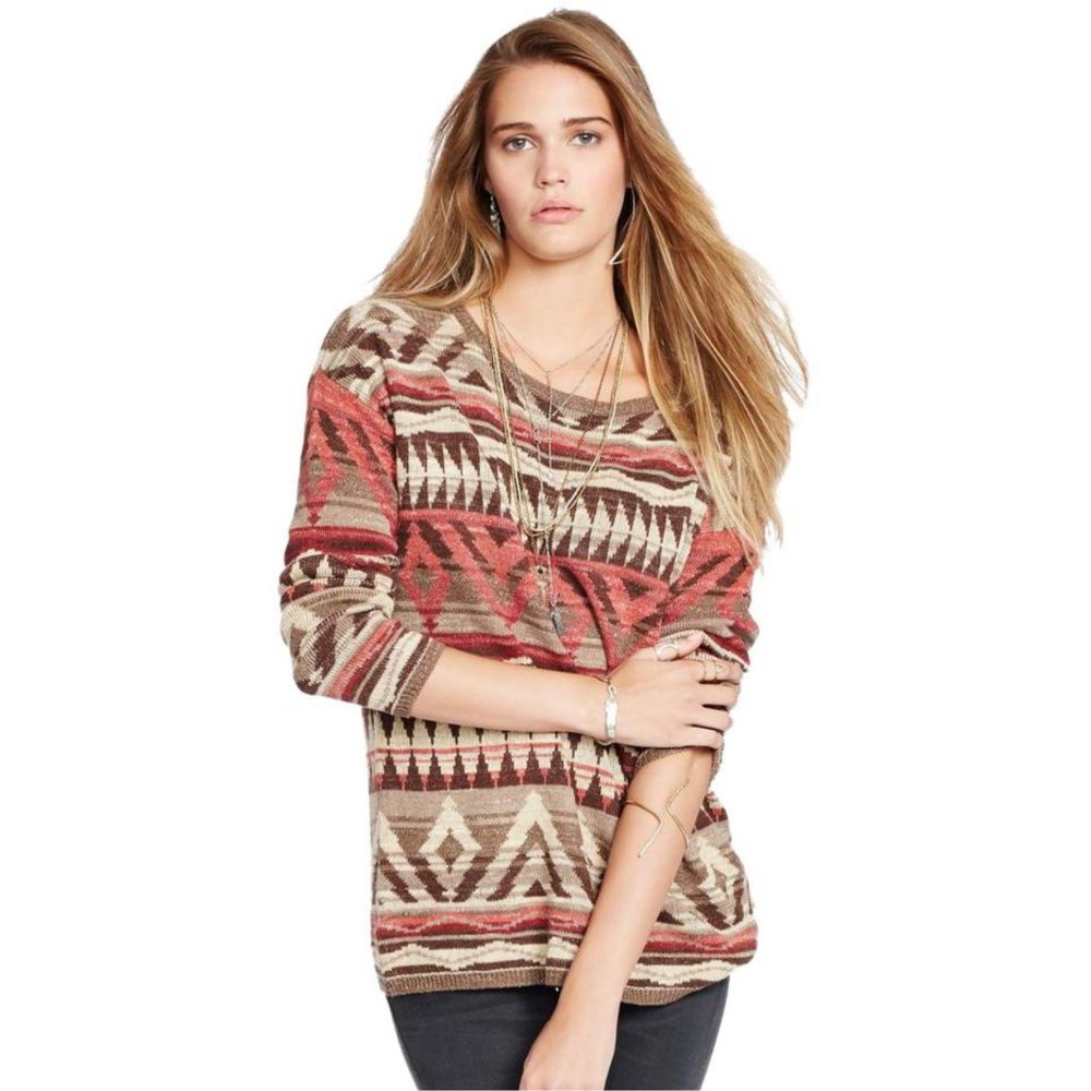 New Denim & Supply Southwestern Pullover Sweater